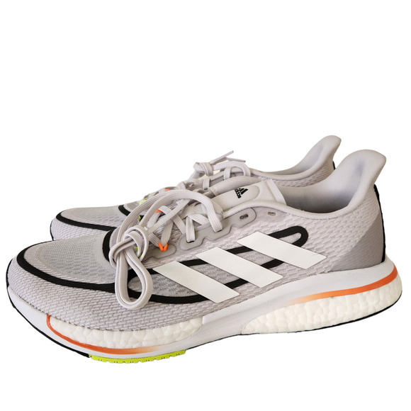adidas mens Supernova + Dash Grey/White/Screaming Orange 9.5 main image 5